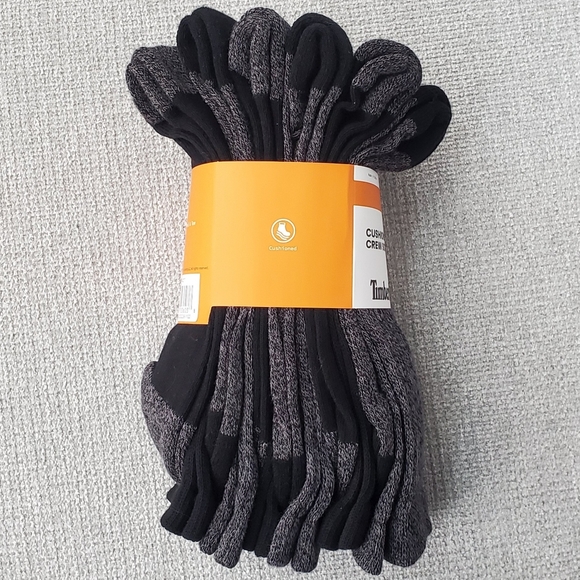 NEW Mens Timberland Everyday Crew Sock 6-PAIR - Picture 2 of 5
